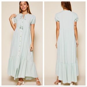 29 Most Fabulous Boho Puff Sleeve Button Down Maxi Dress